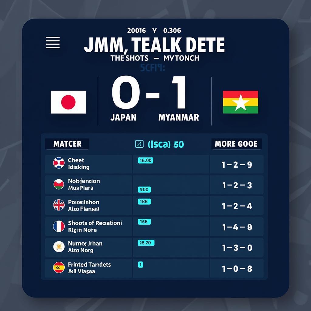 Kết quả trực tiếp Nhật Bản vs Myanmar