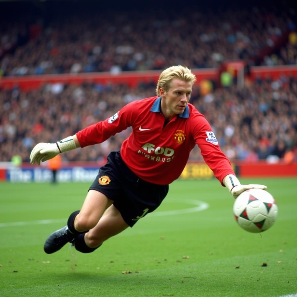 Peter Schmeichel trong màu áo Manchester United