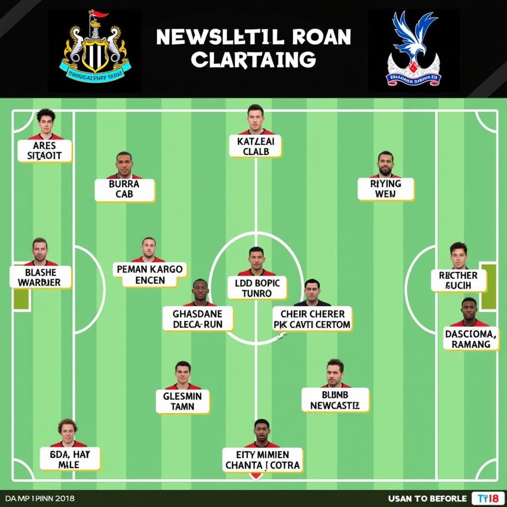 Đội hình ra sân dự kiến của Newcastle và Crystal Palace