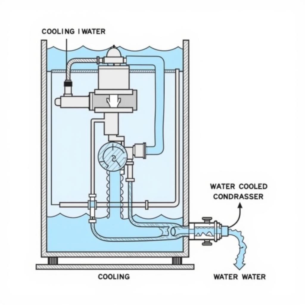 Thiết bị ngưng tụ giải nhiệt bằng nước hoạt động