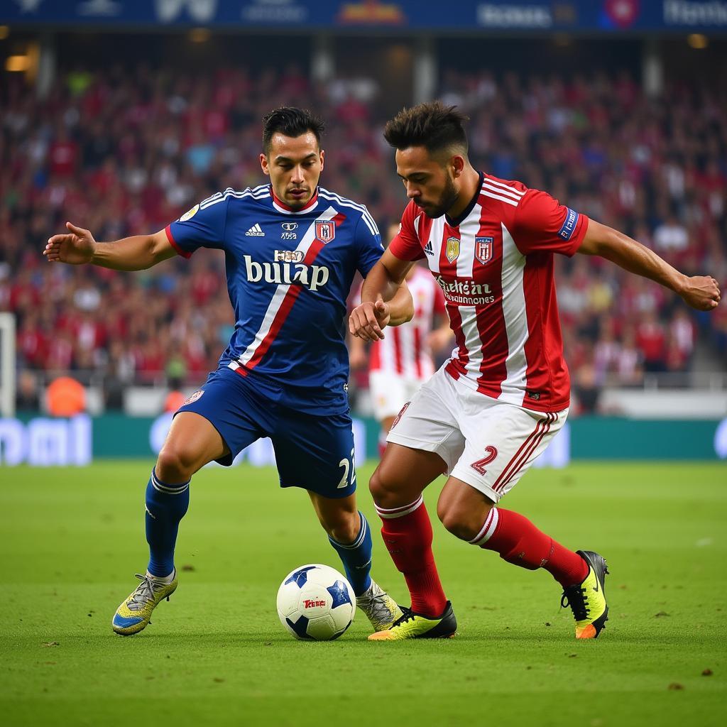 Trận đấu Juarez vs trên sân cỏ