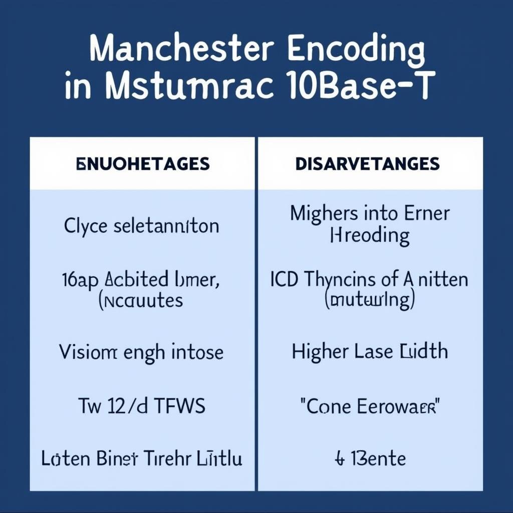 Ưu và nhược điểm của mã hóa Manchester trong 10Base-T