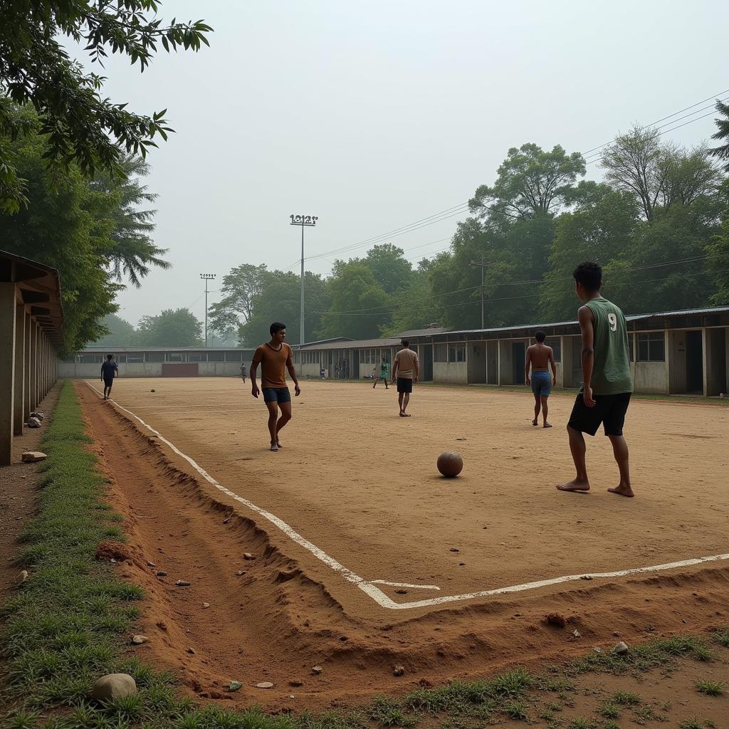 Sân bóng đá trước giải phóng