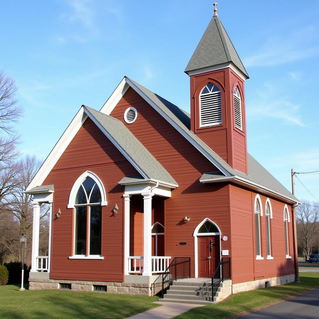 Historical Building of Christ Our Savior Parish in Manchester, VT