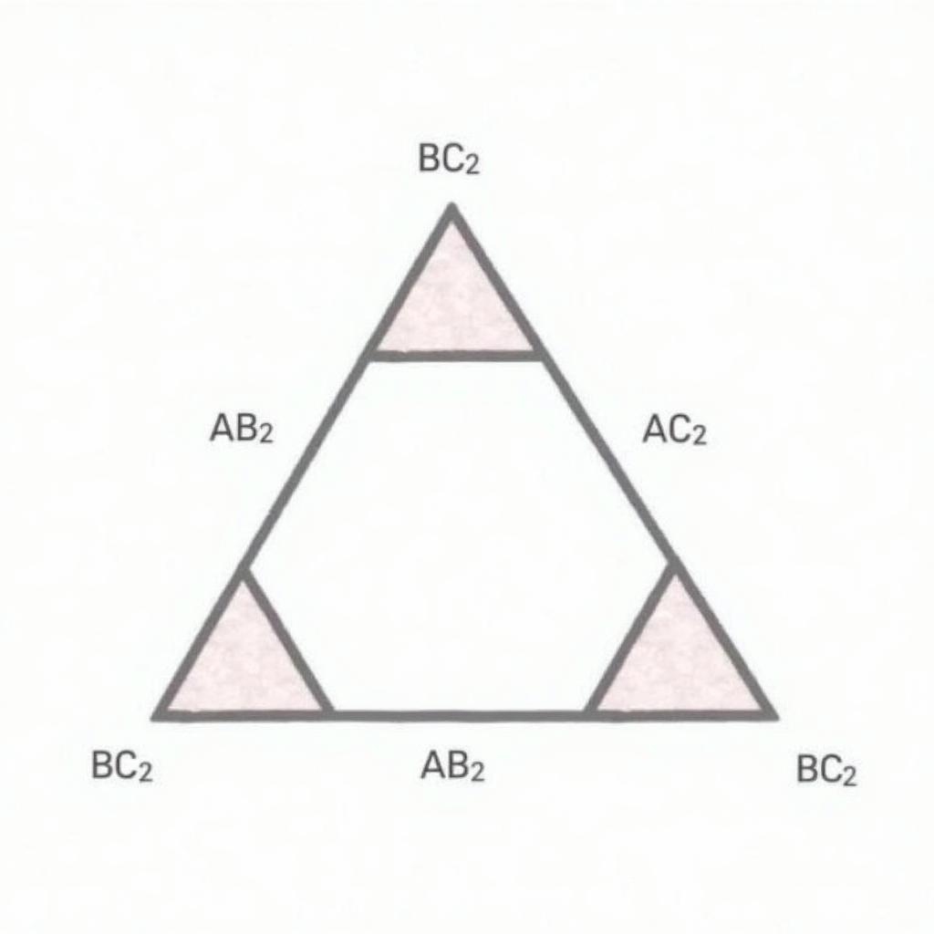 Minh họa Định Lý Pythagoras trong tam giác vuông