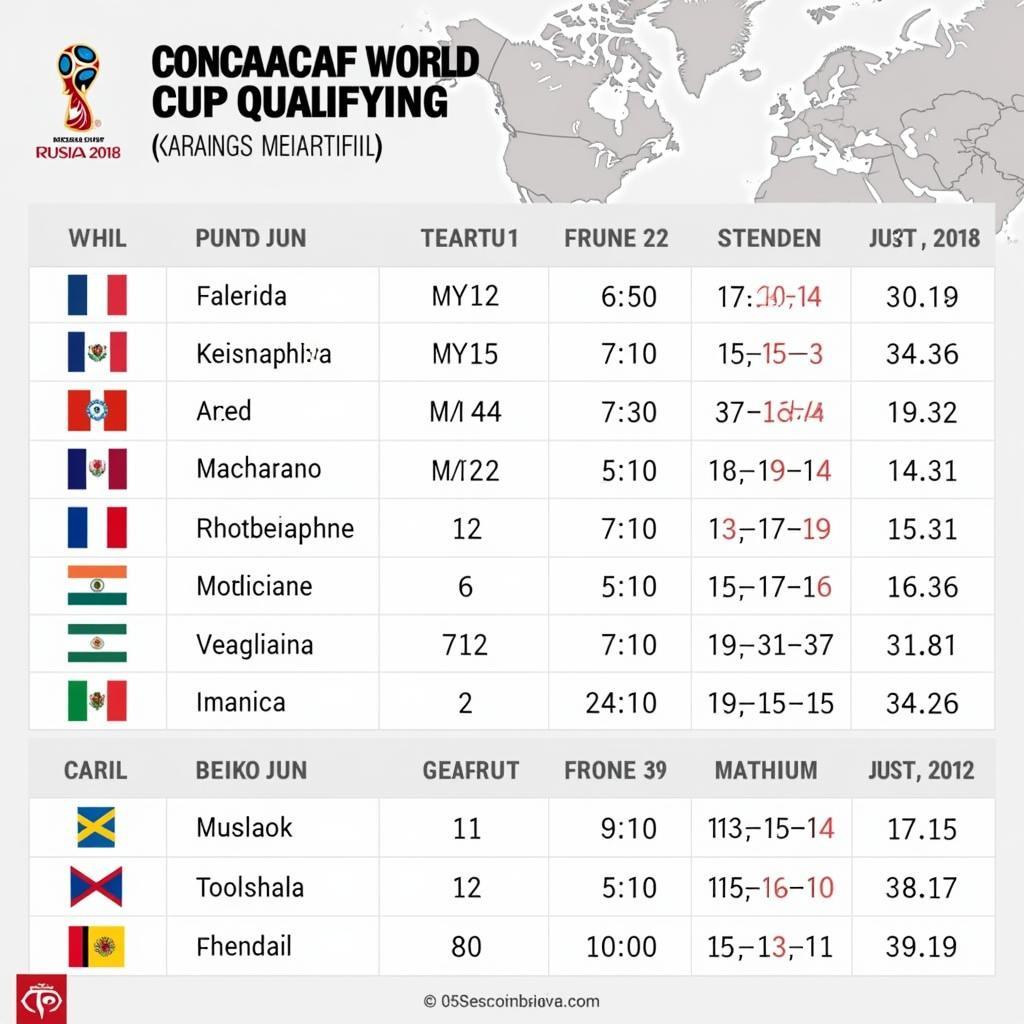 Lịch thi đấu vòng loại World Cup Concacaf