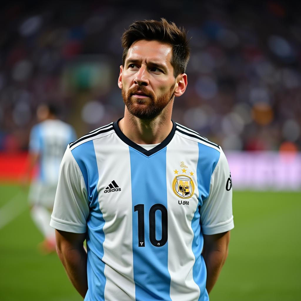 Messi thất vọng sau trận đấu