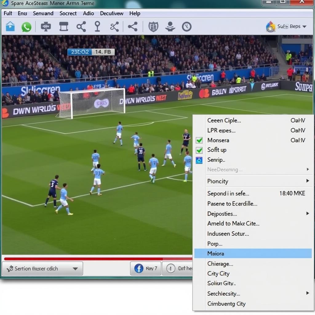 Sử dụng link acestream xem trận đấu Man City vs Tottenham